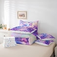 thumbnail image 6 of Manfei Floral Butterfly Motif Full Size Bedding Sets,Magical Axolotl Full Size Bed in a Bag For Girls,Pastel Purple Pink,Colorful Stars Reversible,7pcs, 6 of 8