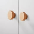 thumbnail image 3 of HDJNal 6PCS 40 Natural WoodKnobs Round Drawer Knobs Vintage Wood Drawer Pulls Wood Cabinet Handles with Screws for Home Kitchen Office Drawer Door Shoesbox Furniture, 3 of 4