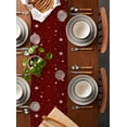 thumbnail image 2 of Red Christmas Tree Table Runner 48 Inches, Xmas Trees Ribbon Cottage Star Winter Bed Runner Dresser Scarves Tabletop for Indoor Outdoor Parties/Ceremony/Banquet, 13" x 48", 2 of 8