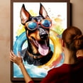thumbnail image 6 of Doberman Pinscher Dog Canvas Wall Art,Pet Canvas Painting Puppy Artwork,Colorful-Watercolor Original Artwork Print For Bedroom, Bathroom Wall Art decor, 6 of 6