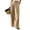 Khaki #011, variant on Womens Linen Lace Trim Pants Summer Boho Elastic Waist Wide Leg Palazzo Pants Flowy Pull on Vacation Beach Pants, XL