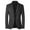 Black, variant on UFOUND Men Blazers Suit Jackets Autumn Winter Trendy Retro Brushed Suit Collar Single Two Button Slim Round Hem Pocket Small Suit Casual Jacket