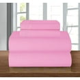 thumbnail image 2 of Elegant Comfort Luxury 4-Piece Bed Sheet Set Three-Line Design 1500 Series Microfiber - Wrinkle and Fade Resistant - Deep Pocket, Queen, Light Pink, 2 of 5