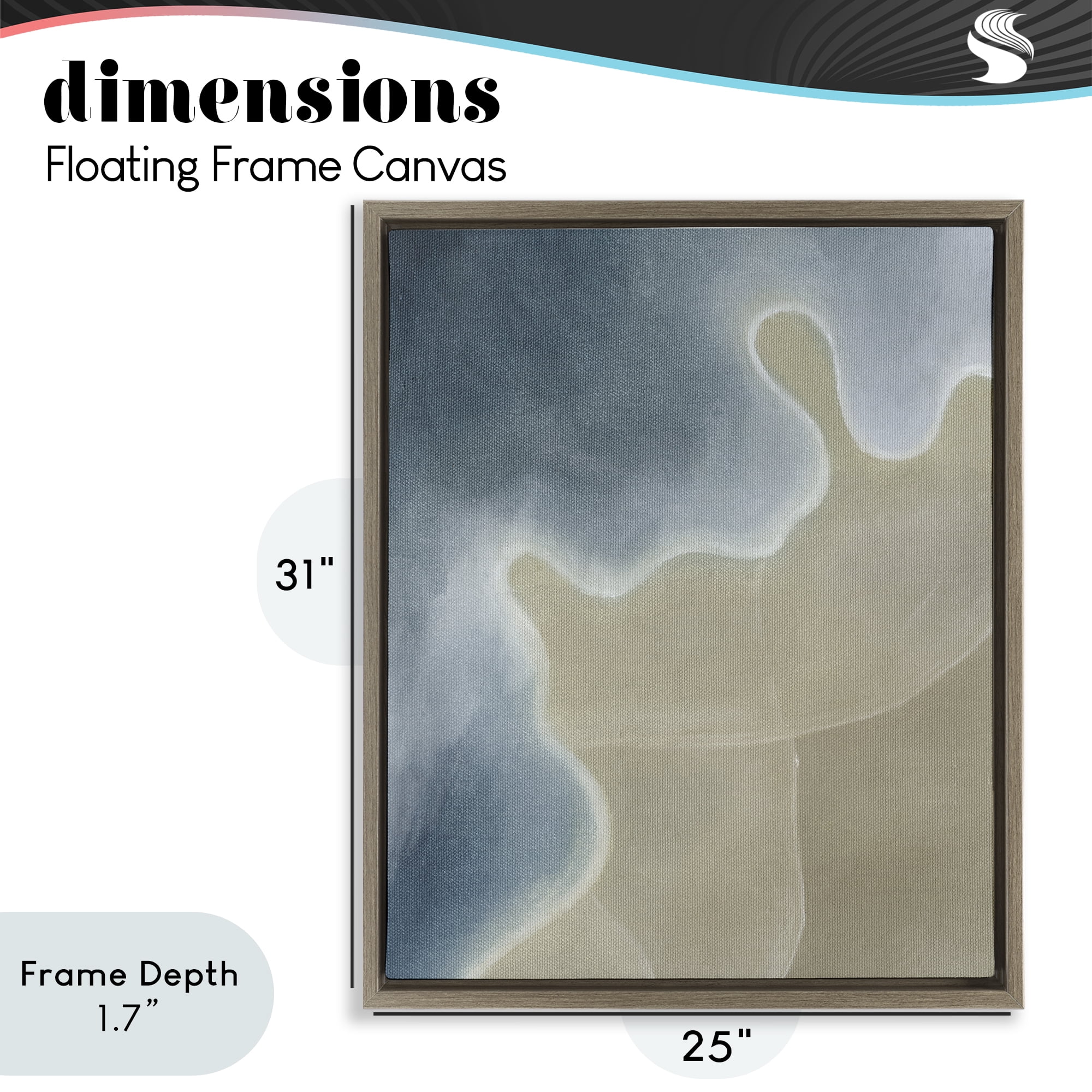 Stupell Industries Turning The Tides Abstract Brown Framed Floater Canvas Wall Art, design by Grace Popp