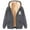 Dark Gray, variant on LOVZFMLL Winter Jackets for Women Fashionable Printed Fleece Hooded Sweatshirt Jacket
