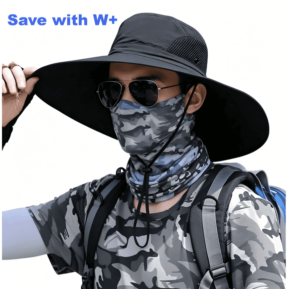 ZOUYAXUAN Unisex Wide Brim Bucket Hat, Waterproof Foldable Sun Hat, Packable Outdoor Hat for Fishing Hiking Beach Gardening