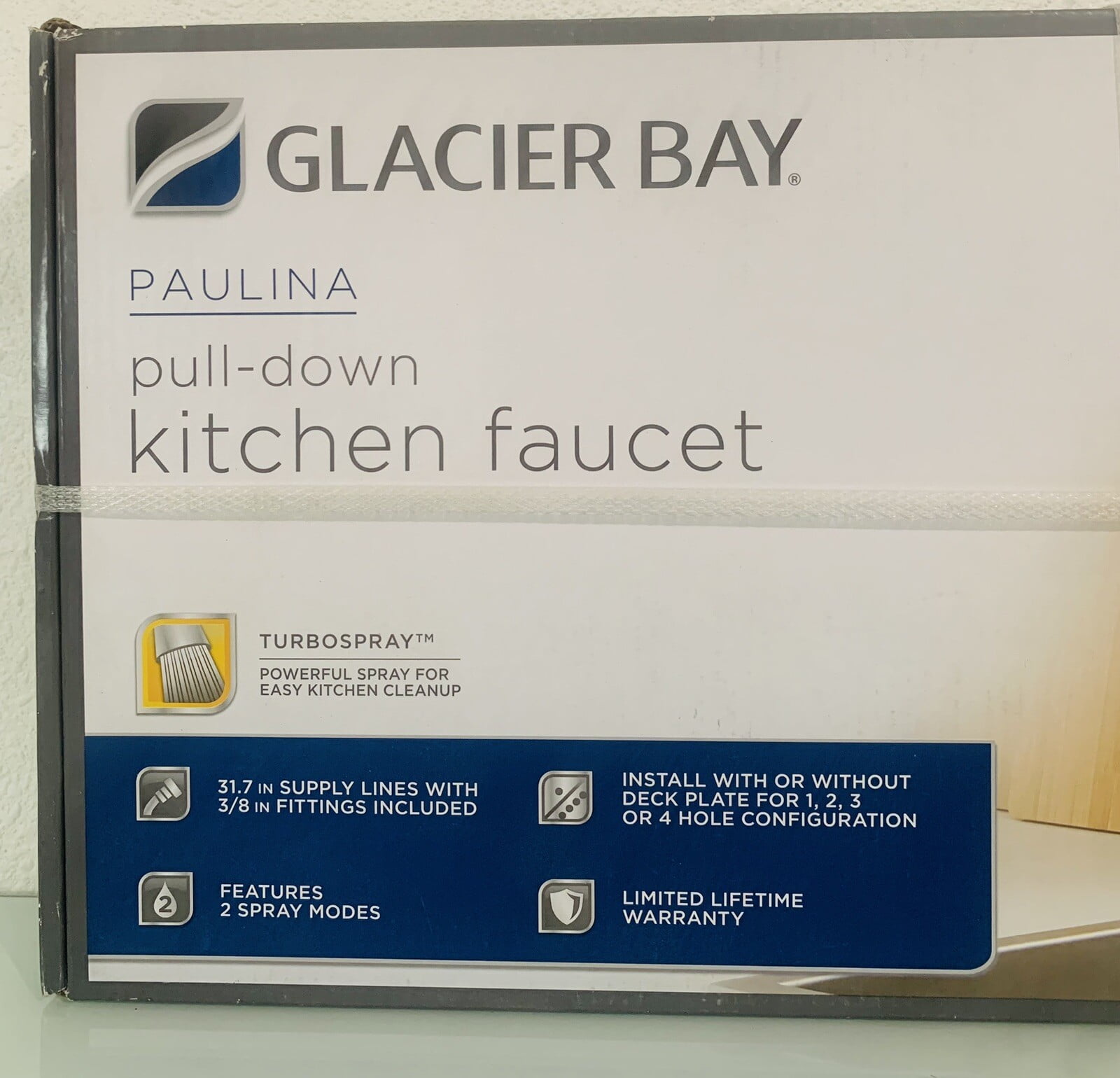 Glacier Bay Paulina Single Handle Pull Down Sprayer Kitchen Faucet Matte Gold