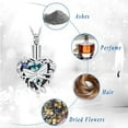 thumbnail image 3 of Butterfly Heart Cremation Jewelry for Ashes for Women Men Keepsake Birthstone Urn Necklace Ashes Holder Memorial Pendant Locket, 3 of 7