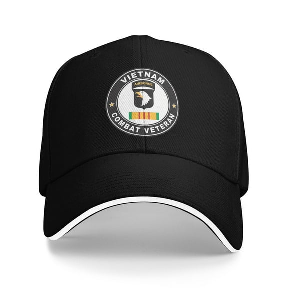 101st Airborne Division Vietnam Combat Veteran Unisex Adult Baseball Caps Adjustable Casquette Dad Hat Sandwich Cap Outdoors Headwear