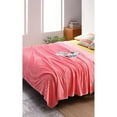 thumbnail image 5 of Pink Ribbed King Blanket 108X90 100% Polyester, 5 of 5