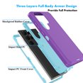 thumbnail image 4 of Njjex Shockproof Silicon Bumper Cell Phone Case for Samsung Galaxy S23 Ultra, Purple, 4 of 7