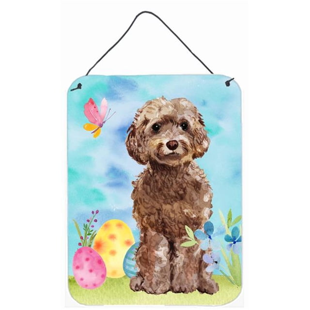 Carolines Treasures BB9619DS1216 Brown Cockapoo Impression Murale Ou de Porte de Pâques