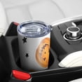 thumbnail image 5 of 20oz Tumblers Halloween Pumpkins Bats and Stars Stainless Steel Vacuum Insulated Double Wall Travel Tumbler Cups Mug with Lid and Straw,Cleaning Brush for Cold & Hot Drinks, 5 of 7