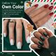 thumbnail image 4 of Uñas postizas acrílicas XCREANDO tamaño mediano, forma cuadrada, verde oscuro, 24 piezas, 4 of 8