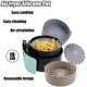thumbnail image 2 of Olla de silicona con poste de aire, cesta de aire de repuesto para envoltorios, accesorio para freidora de aire L gris, accesorio para freidora de aire de cocina, 2 of 8
