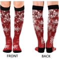 thumbnail image 2 of FREEAMG Snowflakes Compression Socks for Men & Women Knee High Stockings for Running, Sport, Hiking & Travel, 2 of 7