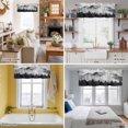 thumbnail image 5 of Snow Mountain Valance Curtain Nature Scenery Black Forest Vintage Style Window Valances Rod Pocket Short Curtains Window Treatments for Kitchen Bedroom Bathroom Laundry 60" x 14", 5 of 9