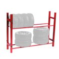 thumbnail image 1 of RC Car Wheel Rack, 2Tiers Shelf Aluminum Alloy RC Car Tire Rack, Durable For 1/10 RC Car RC Crawler Car Red, 1 of 8