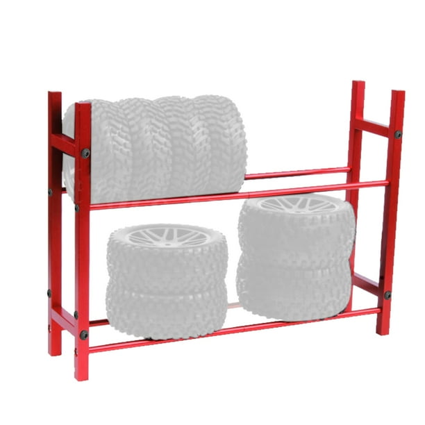 RC Car Wheel Rack RC Tyre Storage Rack 2Tiers Shelf Aluminum