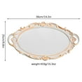 thumbnail image 4 of LZYMSZ Decorative Mirror Tray, Vintage Oval Display Tray for Perfume, Makeup, Jewelry, Cosmetic Tray, Serving Tray for Dressing Room, Bedroom, Living Room(Gold), 4 of 8
