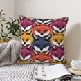 thumbnail image 6 of KLL Fox Face Decorative Throw Pillow Covers Velvet Soft for Couch Sofa Bedroom Living Room Outdoor - 20"x20", 6 of 8