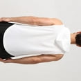 thumbnail image 3 of SWSMCLT Men's Running Hooded Vest Soft Basic Casual Tank Top Quick Dry Fit Sleeveless Summer Top High Low Slim Fit Workout Fall White Small, 3 of 5