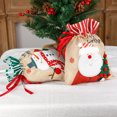 thumbnail image 3 of CHAO bolsas de regalo de Navidad (Papá Noel y muñeco de nieve), bolsas de regalo de Navidad con cordón, bolsa de tela reutilizable, bolsas de regalo de Navidad portátiles con cordón para decoración na, 3 of 5