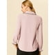 thumbnail image 5 of Blusa De Manga Larga Con Cuello Peter Pan Y Volantes Para Mujer Rosa XL, 5 of 6