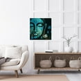 thumbnail image 2 of Buddha Wall Art Buddah Decoration Wall Decor Budha Decoration Home Meditation Room Decor Buddha Head Painting Zen Canvas Wall Art For Bedroom Livingroom Office Home Decoration 16x16inch, 2 of 6