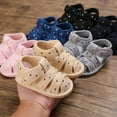 thumbnail image 6 of Otqutp Toddler Cotton Gladiator Sandals Comfy Breathable Closed Toe Flat Shoes Baby Boys Girls Indoor Walking Shoes, 6 of 9