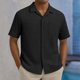 thumbnail image 1 of pstuiky camisetas para hombre, Camisa de manga corta hueca para hombre con bolsillos dobles holgados y textura de punto para protegerse del sol y disfrutar del estilo vacacional. xxl, 1 of 6