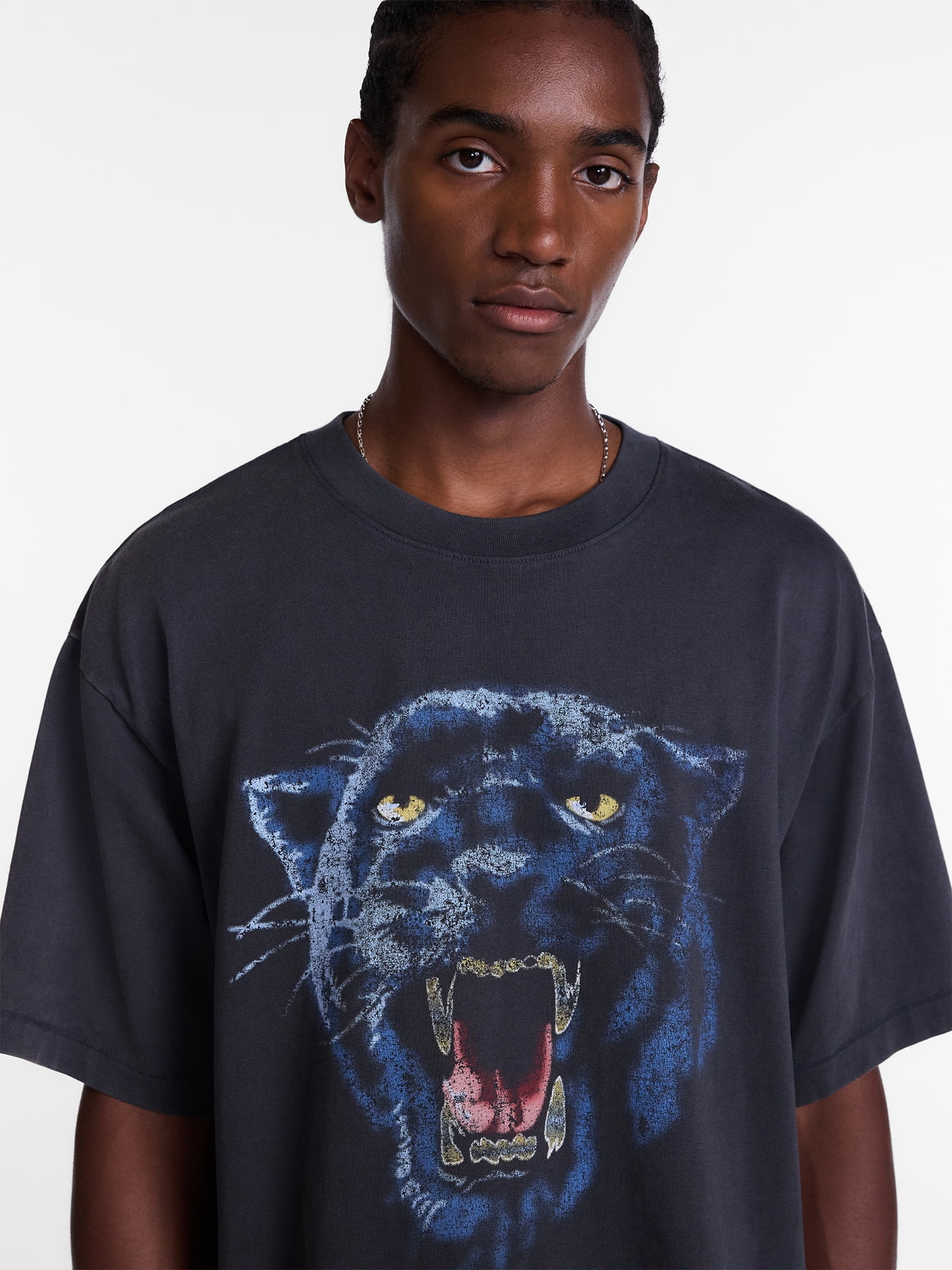 No Boundaries Boxy Fit Heavyweight Graphic Tee Shirt, Men's XS-4XLT