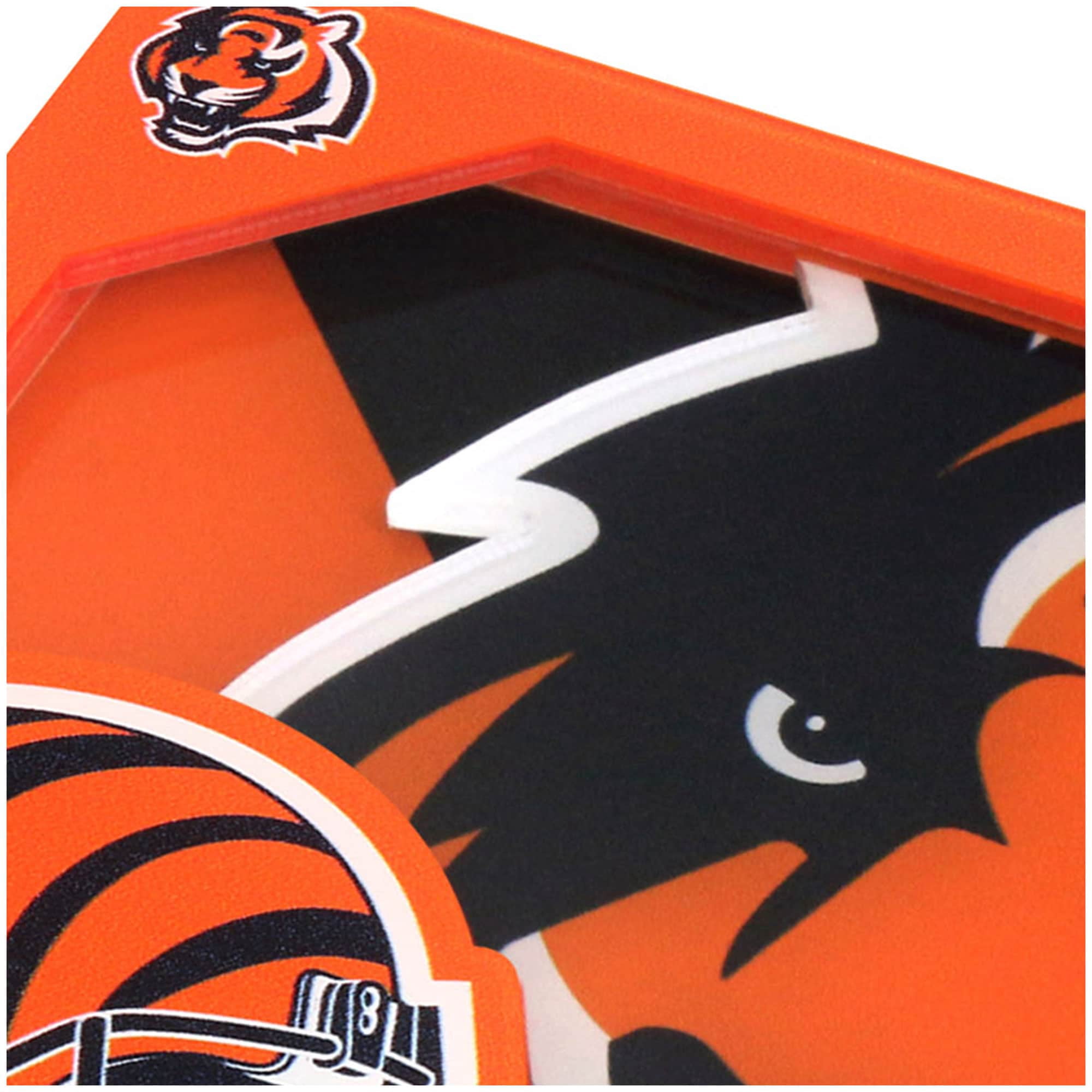 YouTheFan NFL Cincinnati Bengals 3D-LSC 3D Logo Series Coasters - Pack of 2