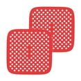 thumbnail image 2 of Gustave 2Pcs Square Air Fryer Silicone Mats Non Stick Easy Clean Airfryer Silicone Liner Baking Tray Heat Resistant Air Fryer Pads Oven Accessories "Red", 2 of 8