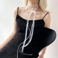 thumbnail image 3 of YooGuoGuo 2Pcs Lace Solid Color Narrow Scarf Skinny for Women Satin Scarf Belts Sash Necktie Neck Scarf Choker, 3 of 6
