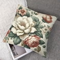 thumbnail image 2 of Vintage Flower Throw Pillow Covers Peony Rose Home Decorative Pillow Covers Retro Cotton Linen Square Decorative Cushion Covers 18*18inch, 2 of 5