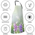 thumbnail image 5 of Pofeuu Purple Butterfly On Wild Print Waterproof Apron with Pockets Adjustable Cooking Aprons Kitchen Bib for Baking Household Cleaning, 5 of 8
