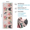 thumbnail image 2 of Pink French Bulldog Flowers Florals Hot Yoga Mat Towel Non Slip for Hot Yoga - Quick-Drying Yoga Mat Cover with 4 Corner Pockets with Travel Bag - Hot Yoga Towel Non Slip 70"x26", 2 of 6