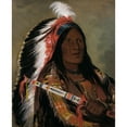 thumbnail image 2 of George Catlin 20x24 Black Ornate Framed Double Matted Museum Art Print Titled: Tah-Teck-A-Da-Hair, Steep Wind, a Brave of the Bad Arrow Points Band (1832), 2 of 5