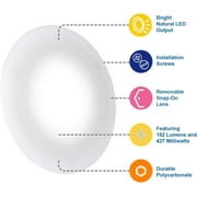 Lumitronics 4.5” 12V LED Recessed Dome Puck Light RV Interior Lights fits Camper