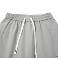 thumbnail image 5 of Men's Quick Dry Pul on Cargo Shorts Lightweight Relaxed Fit Outdoor Workwear Athletic Shorts with Muti Pocket Elastic Waist Drawstring Big and Tall Size S-4XL Gray, 5 of 9