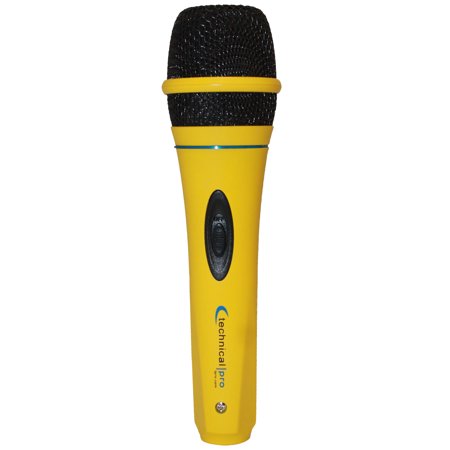 Set of 6 Professional Portable Microphone with Digital Processing, Steel Construction, Singing Machine, Wired Mic Included, XLR to 1/4, Yellow Karaoke DJ Wired Microphone Christmas Birthday Home Party