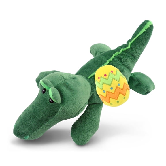 DolliBu Super Soft Alligator with Yellow Easter Egg Plush - Perfect Wild Life Stuffed Animals for Easter Basket, Cute Easter Egg Stuffed Animal Spring Toys for Girls, Boy, Baby – 6 Inches