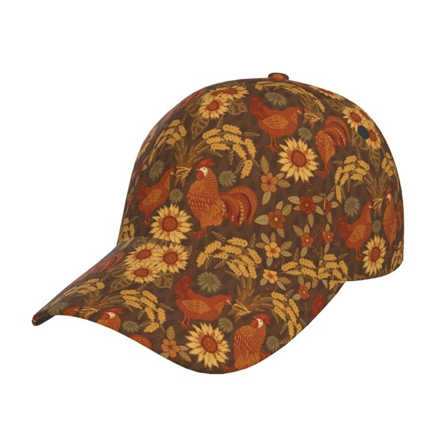 Fotbe Chicken And Rooster Gorro Clásico de Béisbol, Gorra Ajustable con Broche Snapback, Gorro de Exterior de Algodón Suave
