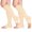 Beige, variant on 2 Pairs Open Toe Copper Compression Socks for Women & Men Circulation 15-20 mmhg - Better Blood Flow, Swelling, Best Support for Medical, Running, Nursing