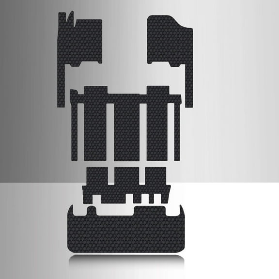 ToughPRO Full Set   3rd Row   Storage Mats Compatible with Toyota Sienna 2018 7 Seater - All Weather Heavy Duty (Made in USA) Black Rubber