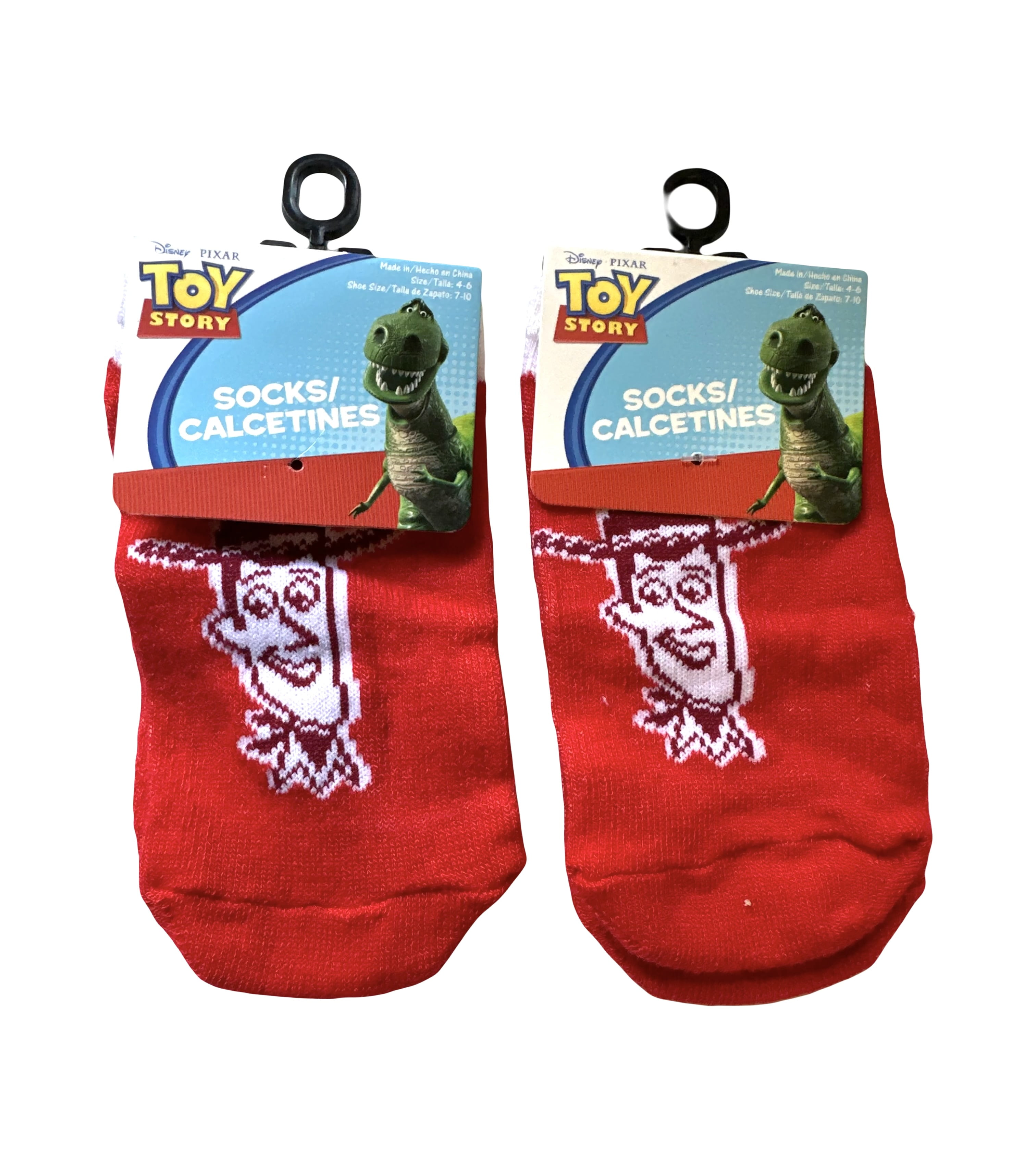 5 Pairs Of Disney Toy Story Woody And Buzz Socks For Children - Kid Size 6-8