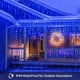 thumbnail image 2 of Guirnalda de luces LED extensible de 4 m, 96 LED, resistente al agua, para exteriores, ideal como cortina de luces para decoración navideña, jardín, patio, fiesta, color azul., 2 of 8