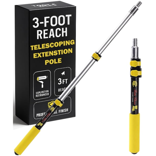 Bates- Poste De Extensión Poste De 1.4 A 3 Pies Poste Telescópico Poste De Pintura Poste Extensible Poste De Extensión Para Rodillo De Pintura Poste De Pintor Mango De Extensión Mango Telescópico Post