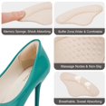 thumbnail image 4 of Almohadillas para el talón Comfowner, 6 pares, beige, ajuste cómodo, 4 of 7